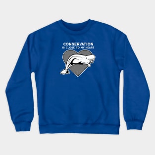 Beluga Conservation Heart Crewneck Sweatshirt